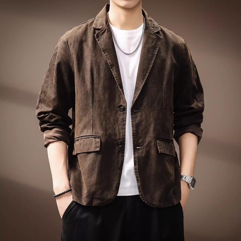 Herren Blazer im amerikanischen Retro-Stil mit Kerb-Revers