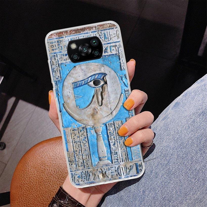 Egypt Nefertiti Anubis Ankh Pharaoh Phnoe Case for Xiaomi Poco X5 X6 X7 Pro X4 Gt F7 Ultra M8 M7 Redmi 15C 15 13C 13 12C 12 Uniq