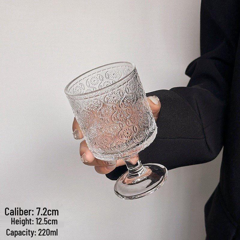 ZISIZ Sunflower Embossed Glass