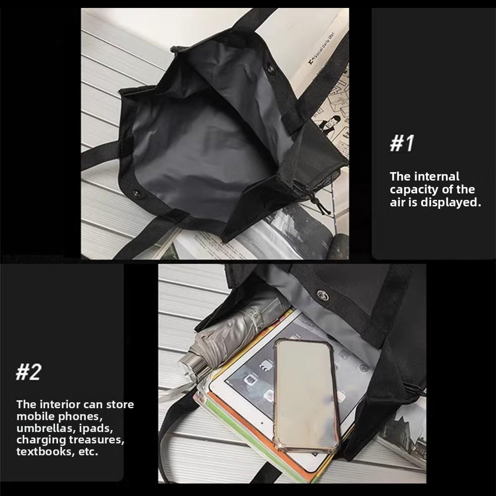Large Capacity Male Commuting Tote Bag Oxford Cloth Portable File Bag Lightweight Handbag  Unisex