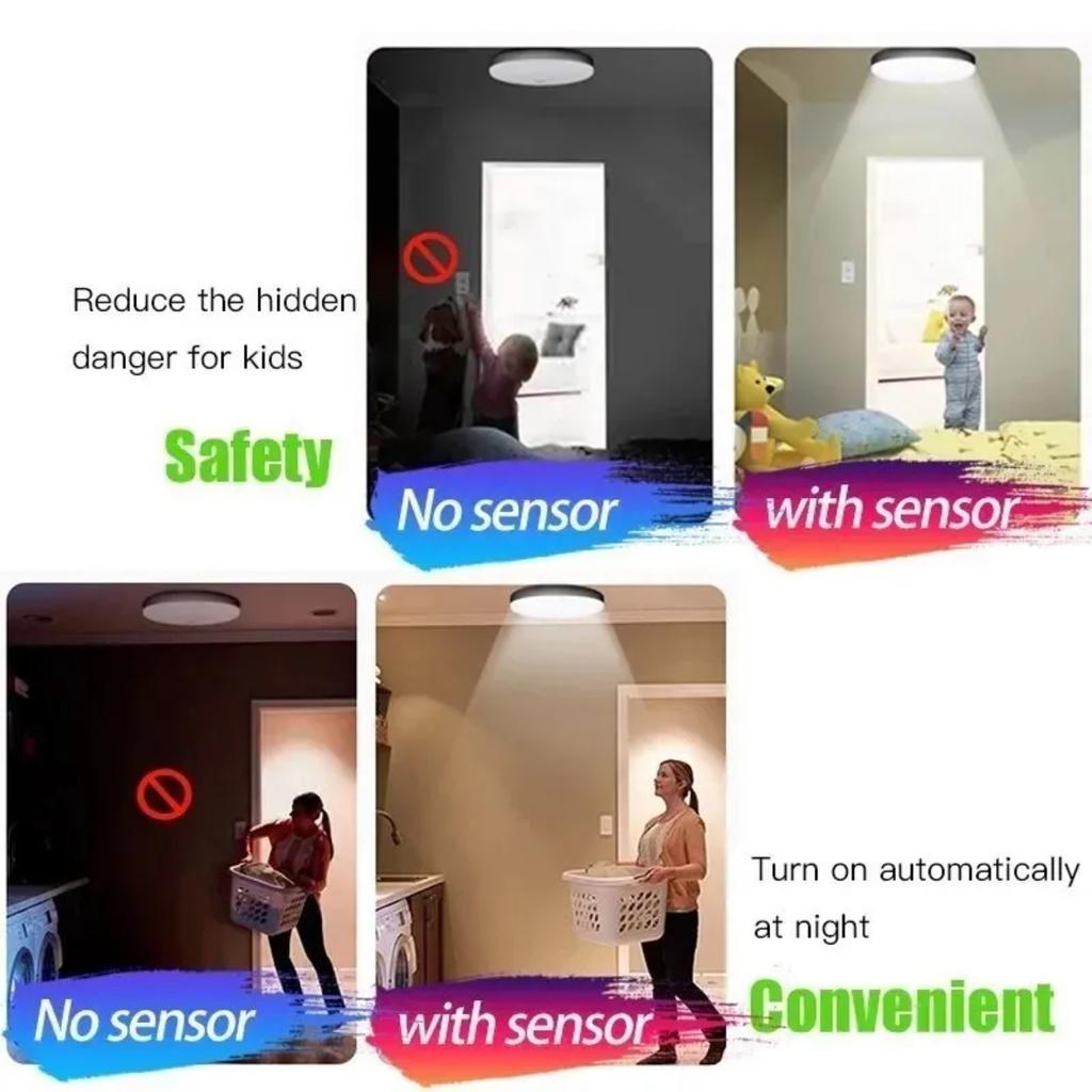 New Ceiling Lamp With Motion Sensor 40W 30W 20W 18W 15W 12W  Ceiling Light Fixtures  Entrance Balcony Corridor 110V 220V