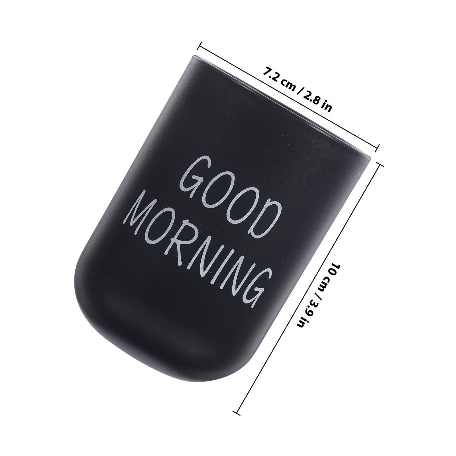 

2Pcs Bathroom Cups Toothbrush Tumbler PP Safe Material Multi-Functional Mouthwash and Drinking Cups for Home Travel other чорний