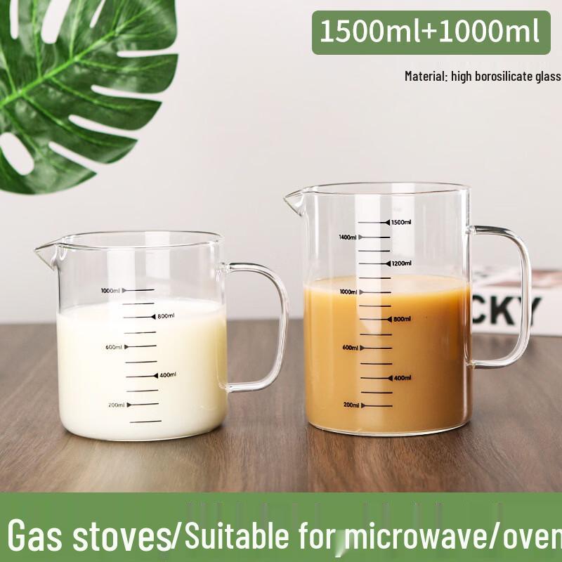 Xihe High Borosilicate Glass Measuring Milk Cup