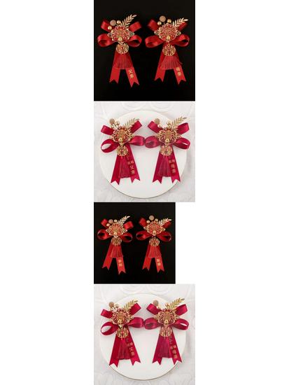 Elegant Wedding Corsage Pin Set for Bride, Groom, and Family – High-Quality Lapel Flower