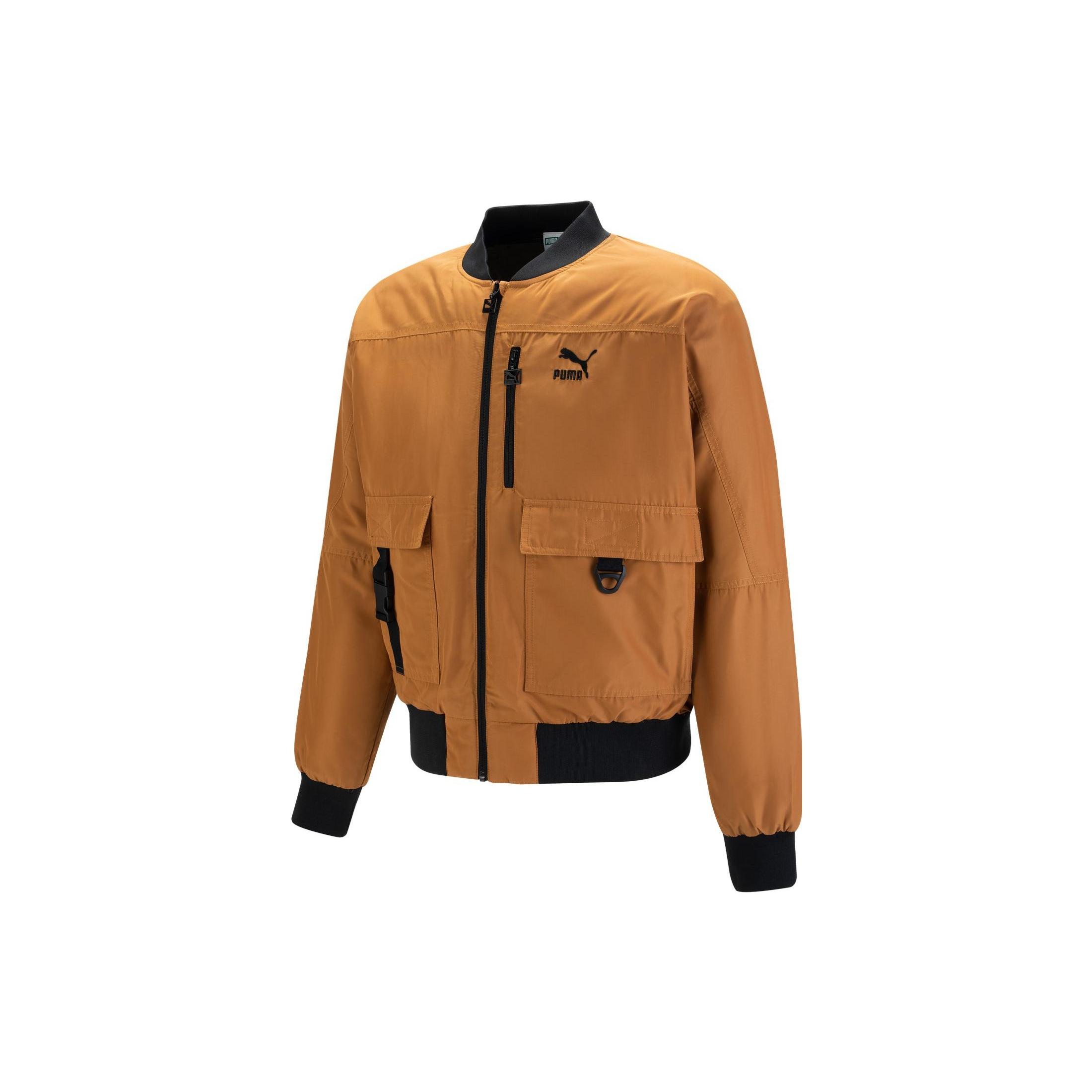 PUMA Logo Multi Pocket Jacket Brown Men s 535584-74 XXL