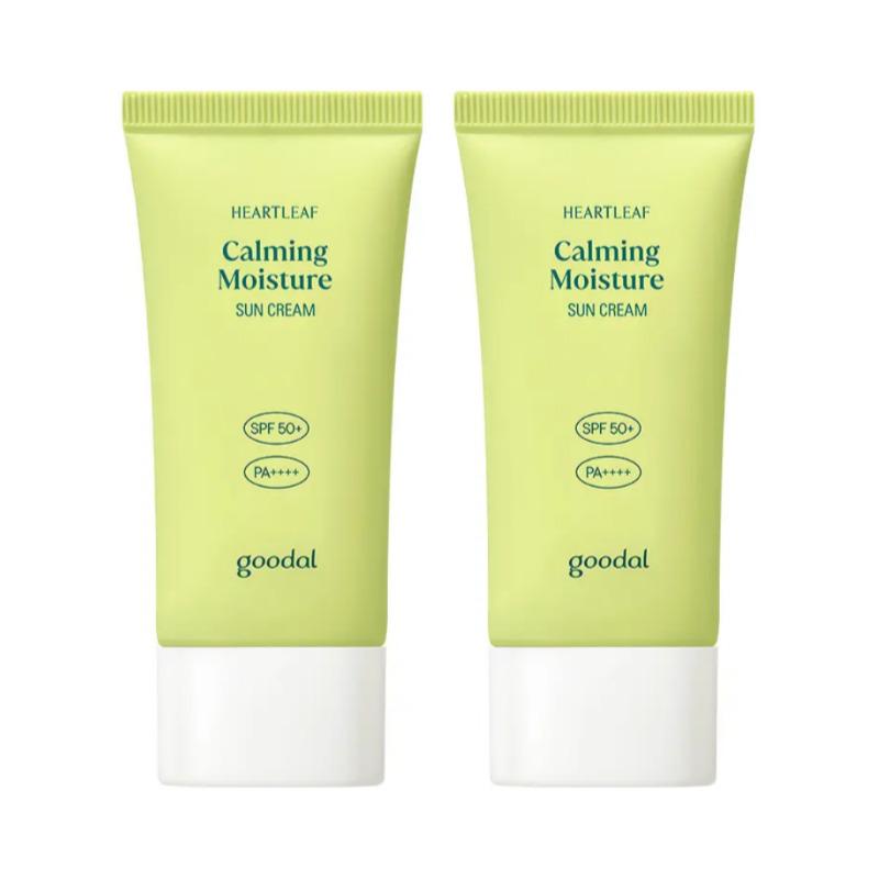 Goodal Успокаивающий увлажняющий солнцезащитный крем с хауттюйнией сердцелистной 50 мл × 2