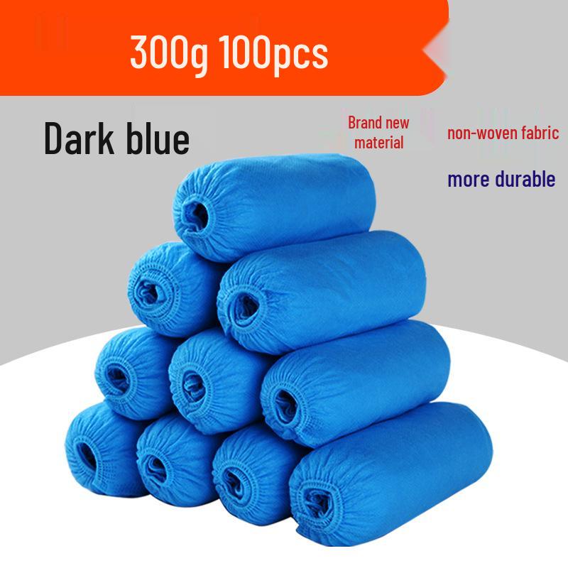 Thickened Non-Woven Disposable Shoe Covers - Extra Large, Full Elastic Fit for Adults and Children