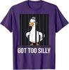 Got To Silly Pun Funny Animal Punny Jail Meme Goose TShirt Y2k Cute Goose Clothes Novelty Gift Short Sleeve Saying Tee Humorous
