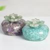 Natural Crystal Resin Decor Ornaments With Plant Shape For Home Living Room Decor