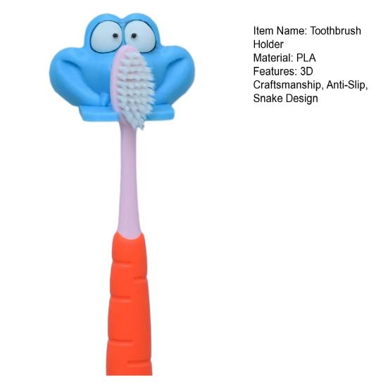 Yousheng Toothbrush Holder Anti-Slip Wall Mounted No-Punch Installation Snake Design Bathroom Organizer Toothbrush Razor Storage Rack
