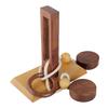 Shriji Crafts Holzseil und Ring Organisches Montessori IQ Spiel Puzzlespiel