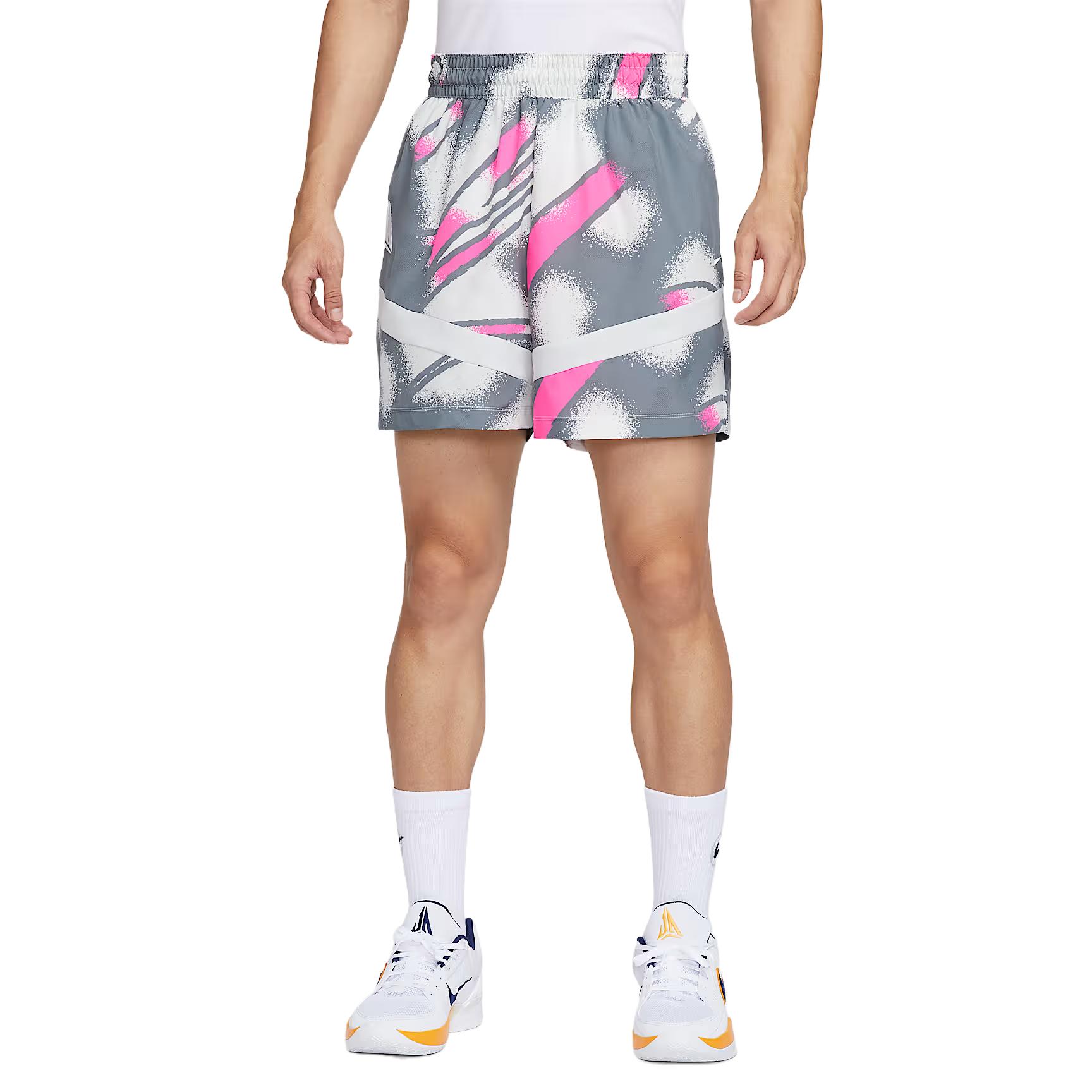

Nike Ja Men s Dri-FIT 6 Icon Basketball Shorts Cool Grey/Pink Blast/White Men s HV3389-025 M
