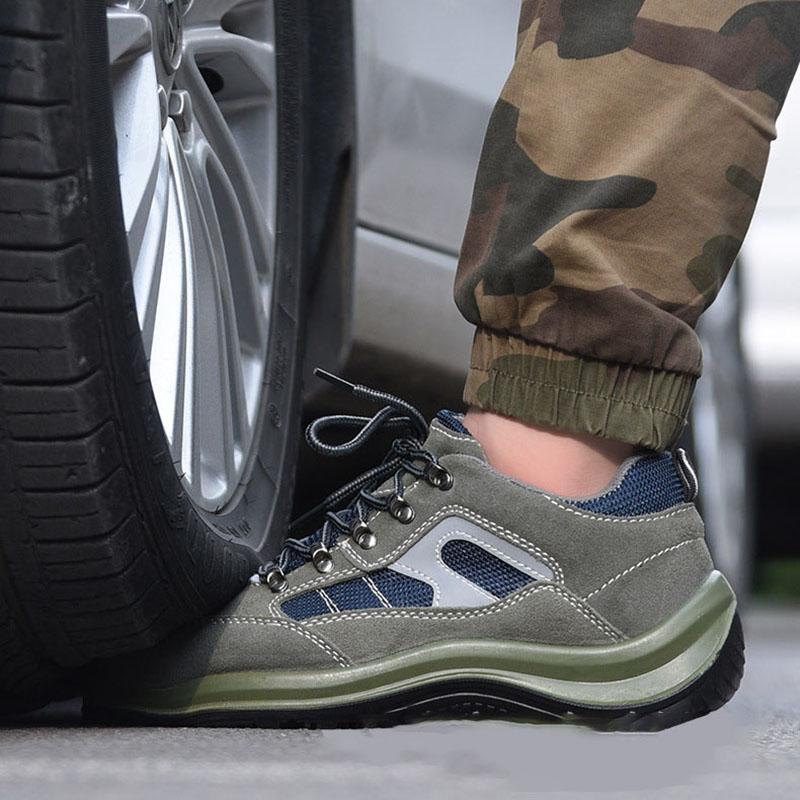 Oulylan Anti Puncture Protection Boots Outdoor Work Steel Toe Labor Footwear Male Wear-resistant Breathable Safety Shoes