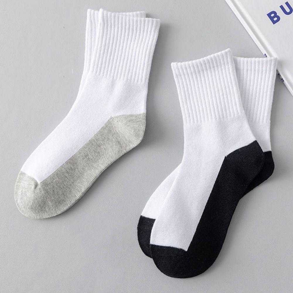 4/6Pairs Hosiery Men's Mid-calf Socks Non-slip Sports Sock Fashion Men Tube Socks Female