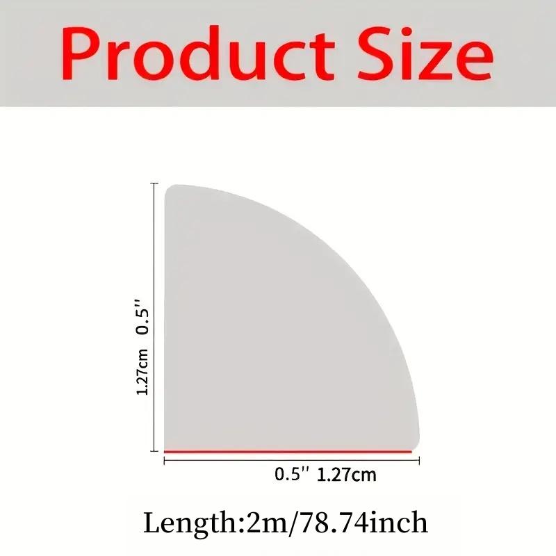 1PC 78.74inch Self Adhesive Decorative Strip for Waterproof Molding Trim Caulk Strip for Wall Edge Corner,Countertops,Tile Edge