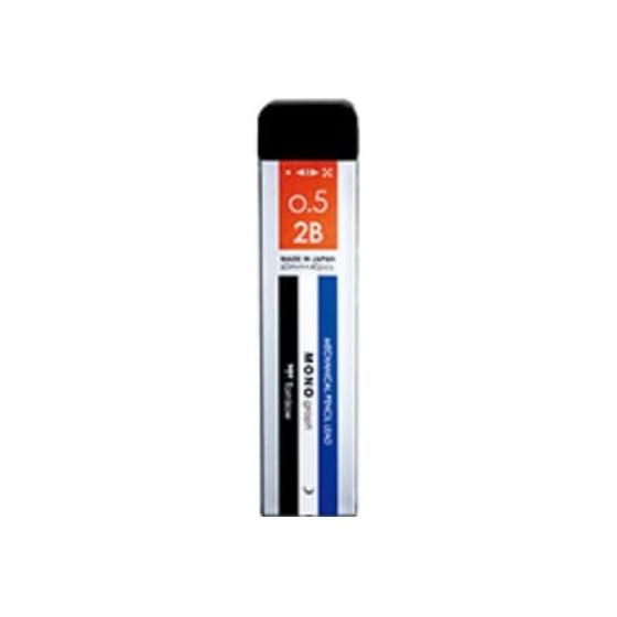 Tombow Pencil Monograph MG Mechanical Pencil Lead, 2B, 0.5mm, 40 Leads per Tube, 5-Pack