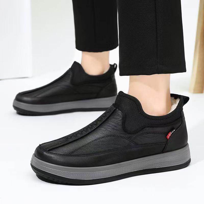 Autumn and winter velvet thickened warm casual cotton shoes super thick old-fashioned cotton shoes soft sole comfortable