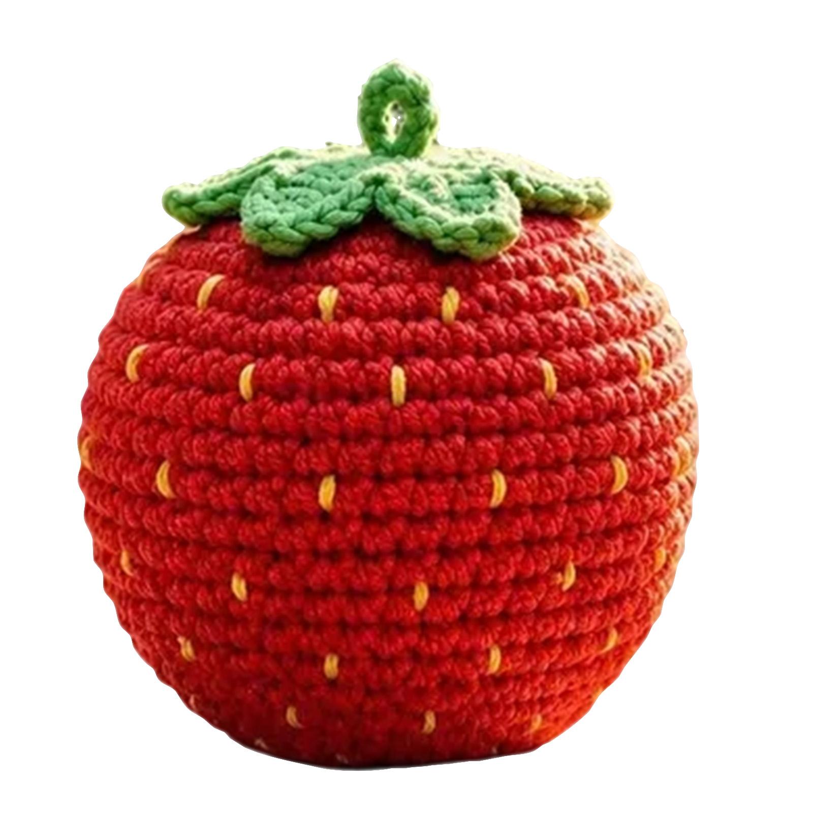 

Outdoor Knitted Bean Bag Balls Set 2 5 Inch Size Includes Strawberry Watermelon Kiwi Design Soft Filled Toy Set for Recreational Use One Size