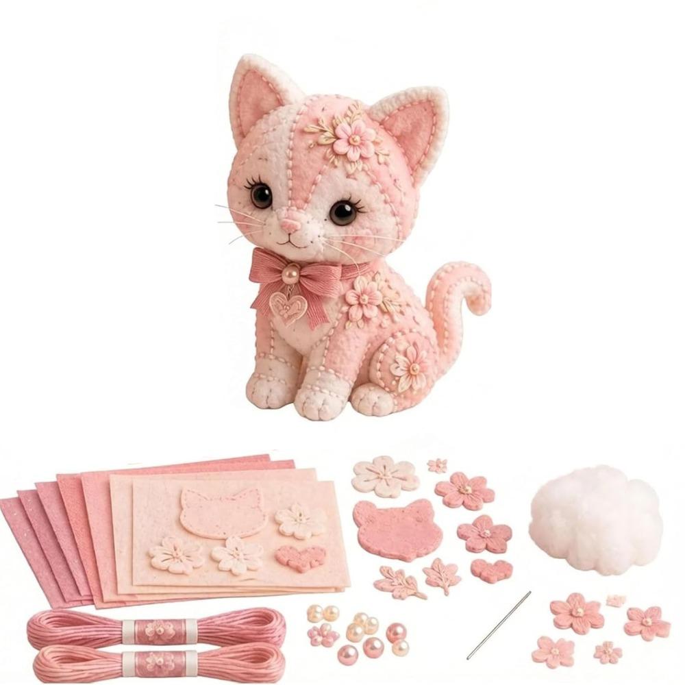 Creative Design Animal Patchwork Set Floral Fabrics Animal Toy Craft  For Adult Beginners