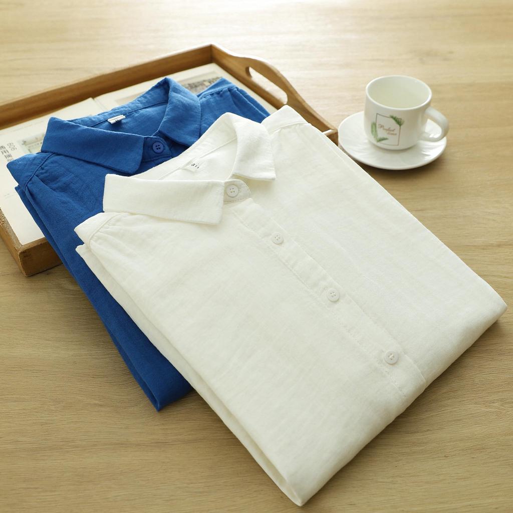 Women's Long Sleeve Lightweight Gauze Shirt - Soft, Breathable, and Slimming Top