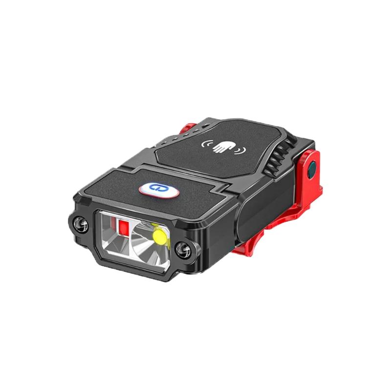 

Mini LED Sensor Cap Clip Headlamp USB Rechargeable Waterproof 90° Adjustable Hand Free Light for Camping Fishing Hunting Running 1pc