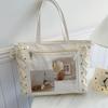Sac fourre-tout grande capacité femme fille douce deux dimensions transparent printemps et été petit frais sac bandoulière aisselle