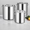 ZISIZ Stainless Steel Commercial & Home Stockpot with Lid