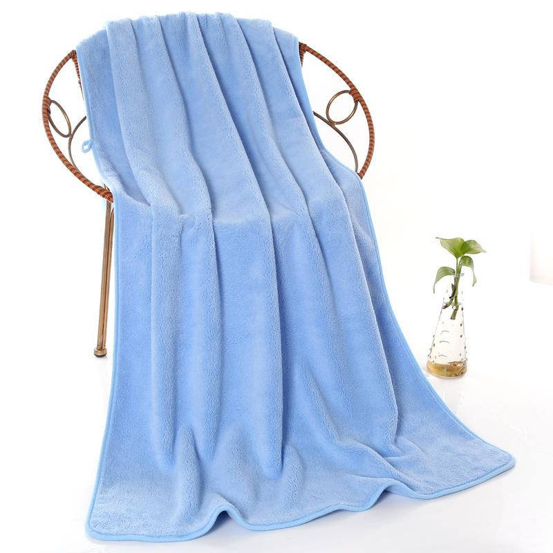 Coral Fleece Striped Bath Towel Set, Large & Thick, 70 x 140 cm, Absorbent Gift for Adults.