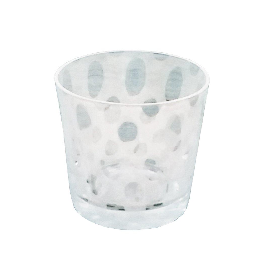 

Hirota Glass Soba Choko (Soba cup) Taisho Roman Glass Polka Dot TR-33-2