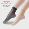 Summer Crystal Thin Steel Short Stockings - Non-Slip Cotton Bottom, Flesh Color, No Odor, Short Socks for Women.