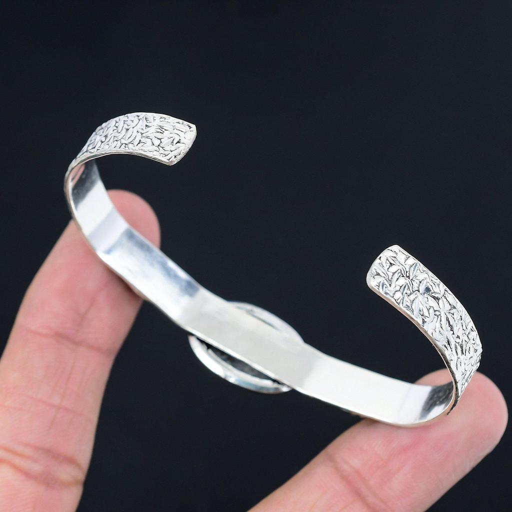 Daughters Day Deal Natural Stingray Coral 925 Silver Mother Wedding Boho Bangle