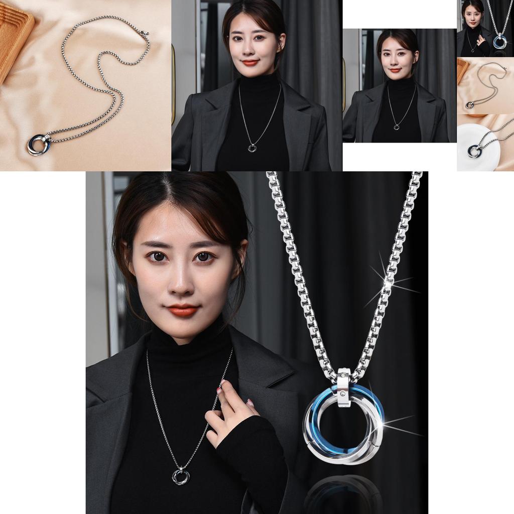 Trendy Titanium Steel Necklace For Men And Women With Minimalist Geometric Design Ideal For Casual Wear And Gifts