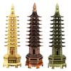 Feng Shui 9-Levels 3D Alloy Model Chinese Wenchang Pagoda Tower Metal Handicraft Home Decor Statue Souvenir