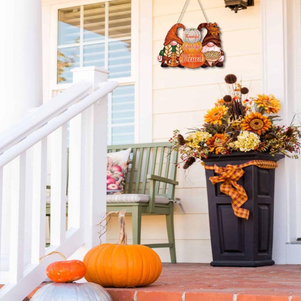 Exquisite Wooden Tags Creative Door Pendant Christmas Door Hanging Decoration  Halloween