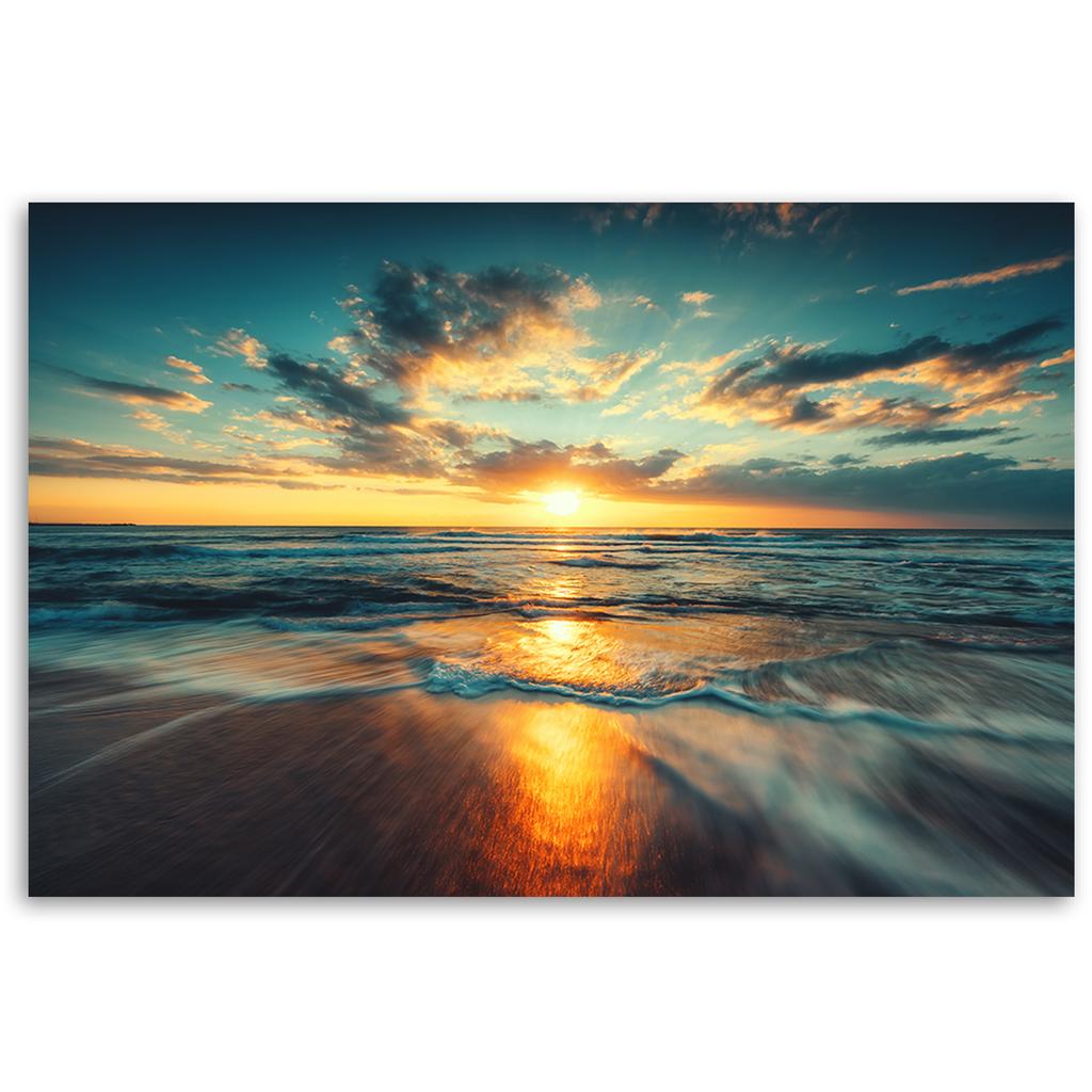 Canvas Print, Sea Sunset Beach