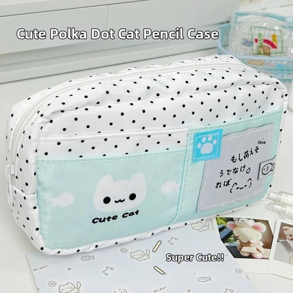 Cute Cat Pencil Case Large Capacity Pen Bags Stationery Bag Multi-layer Pencil Bag Student Stationery Organizer School Supplies