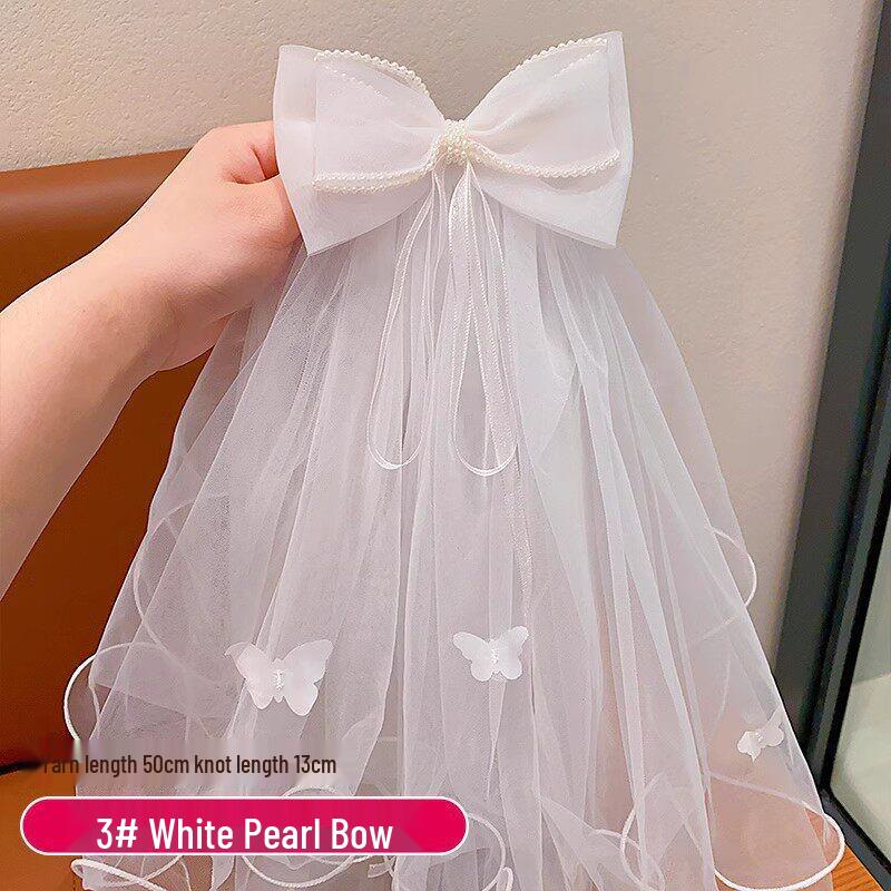 Fairytale Forest Princess Veil with Bow for Halloween and Wedding