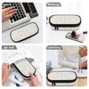 Pencil Bag Printed Strong Polyester Fabric Zip Around Closure with Main Compartment Mesh Pocket and Pen Slots for Boys Girls