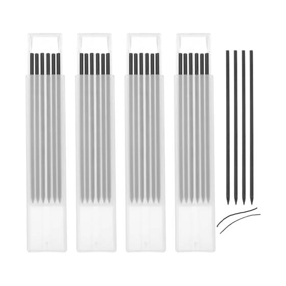 uxcell 24pcs Carpenter Pencils Refills, Mechanical Pencil Lead Refills, 2.8mm Graphite Lead Refills for Construction, Marking, Woodworking, Deep