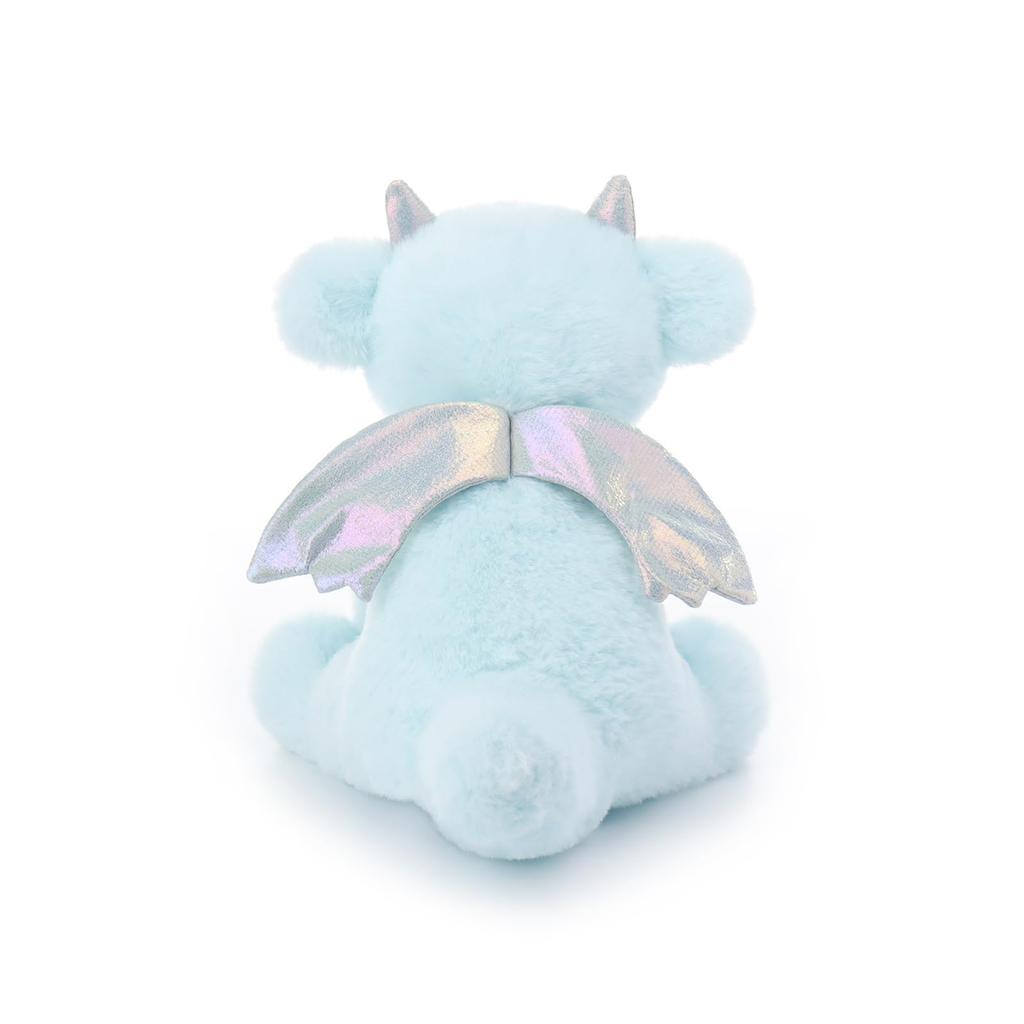 Aprikose Lamm Himmelblau Drache Plüschtier, Weich und Niedlich, Flauschiger Himmelblau Drache, 20cm, Geeignet für Jungen und Mädchen