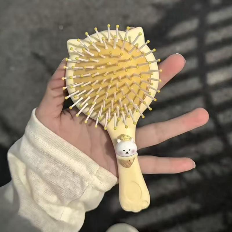 Mini Cartoon Air Bag Comb With Makeup Mirror Air Cushion Comb Head Massage Cartoon Hairdressing Girls Gift Health Care Beauty