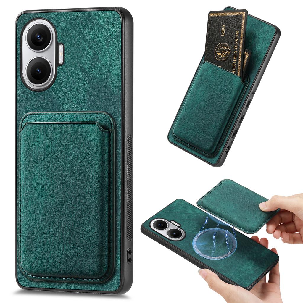 For Xiaomi Redmi Turbo 4 Pro 5G Magnetic Case Leather Back Cover with Detachable Card Holder
