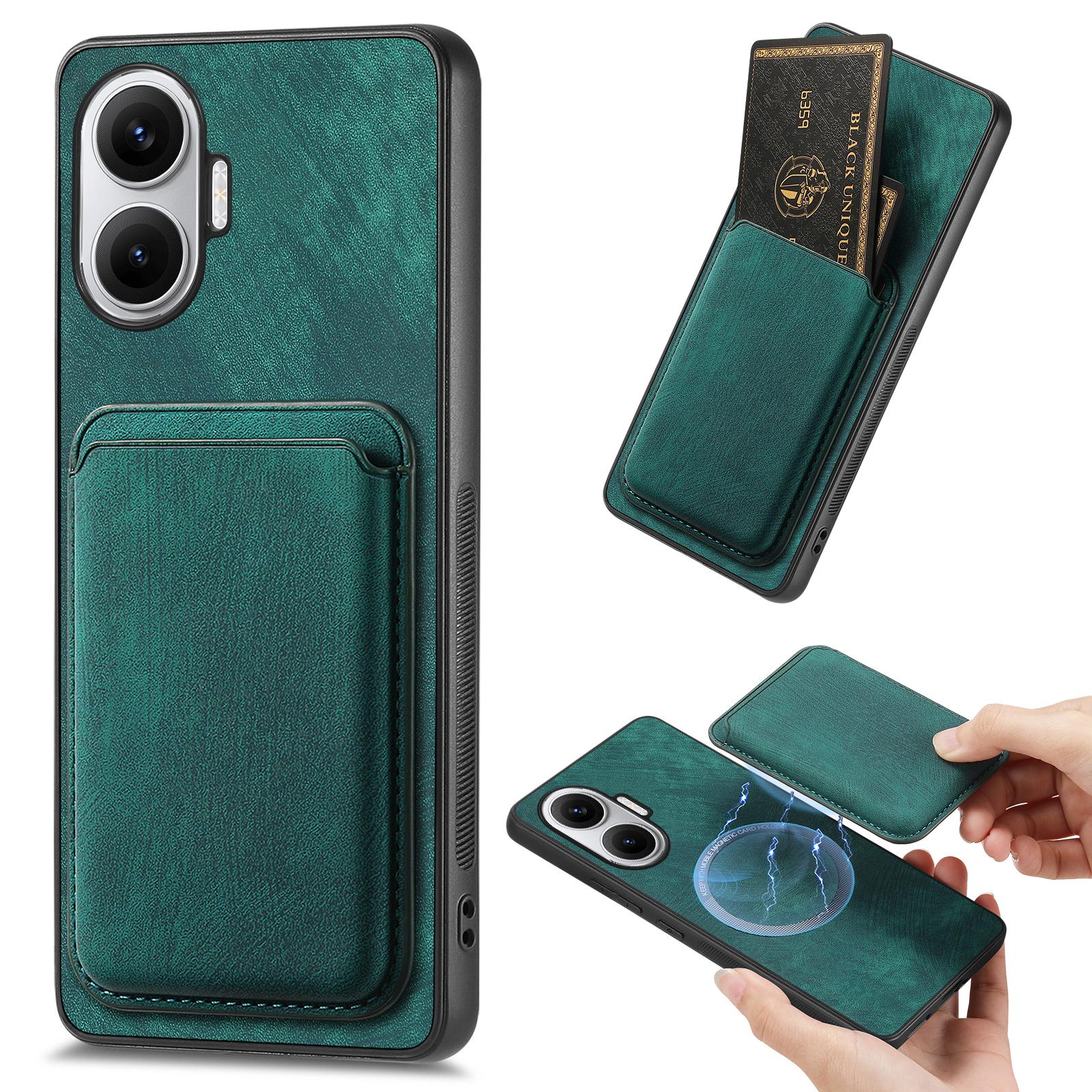 

For Xiaomi Redmi Turbo 4 Pro 5G Magnetic Case Leather Back Cover with Detachable Card Holder A
