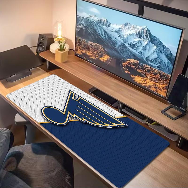 St. Louis Blues Print Cushion Non-slip Laptop Tablet Big Mousepad XXL Mat Mini PC Playmat With Lock edge