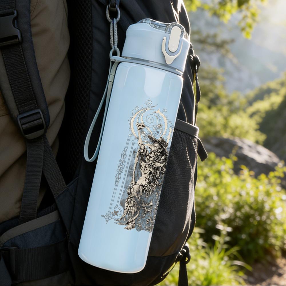 1PC Dark Forest Tree Vintage Grunge Print 750ml Portable Sports Water Bottle Leakproof Gym Outdoor Travel Drink Cup