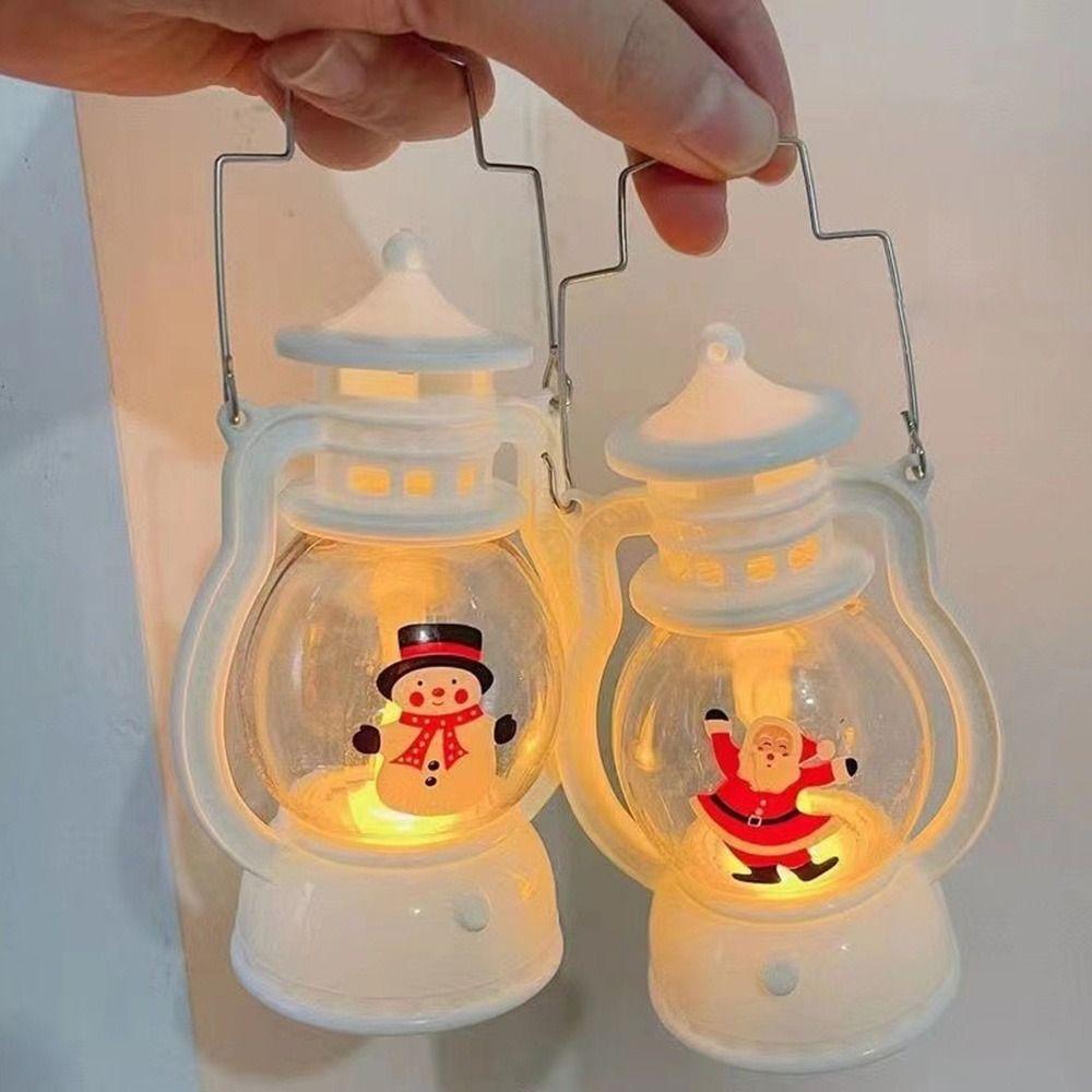 Durable Christmas Wind Lamp Santa Claus Desktop Christmas Lamp Christmas Lantern Window Display