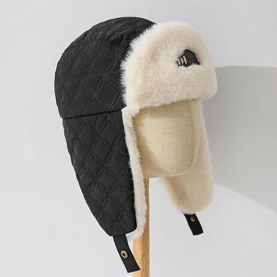 Autumn and Winter Windproof Velvet Men's and Women's Thermal Sleeves, Cycling Caps, Ear Protectors, Cold Protection, Thickened Pilot Hats