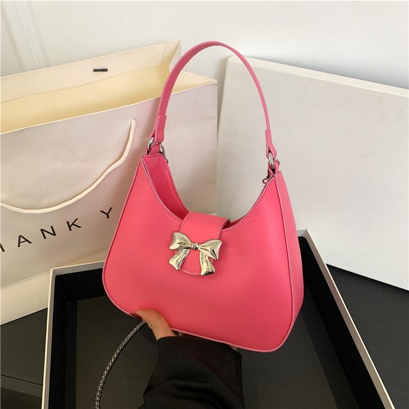 2024 Summer New Candy Color Butterfly Bow Armpit Bag Sweet And Fresh Style