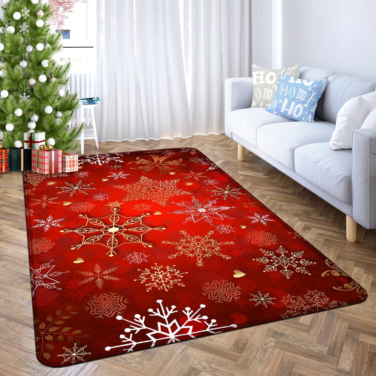

Рождественские снеговики, елки, ковры для гостиной, ковровые дорожки, ковры для спальни, ковры для прихожей, наружный декор для дома, красная клетка 40X60cm-16x24in