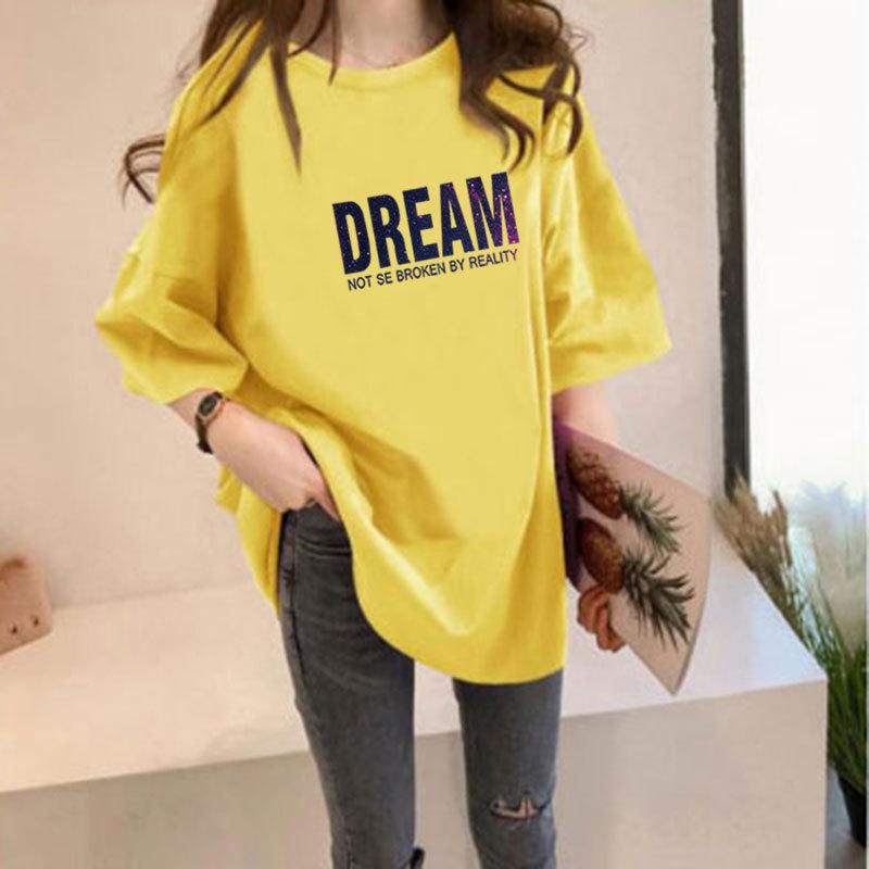 2025 Summer Korean Style Women's Plus Size Trendy Casual Short Sleeve T-shirt